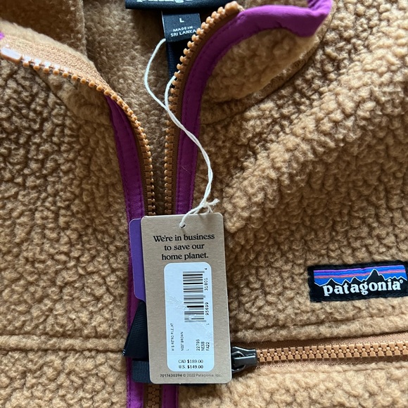 Patagonia women’s retro pile fleece sweater, L, nest brown - Picture 4 of 6